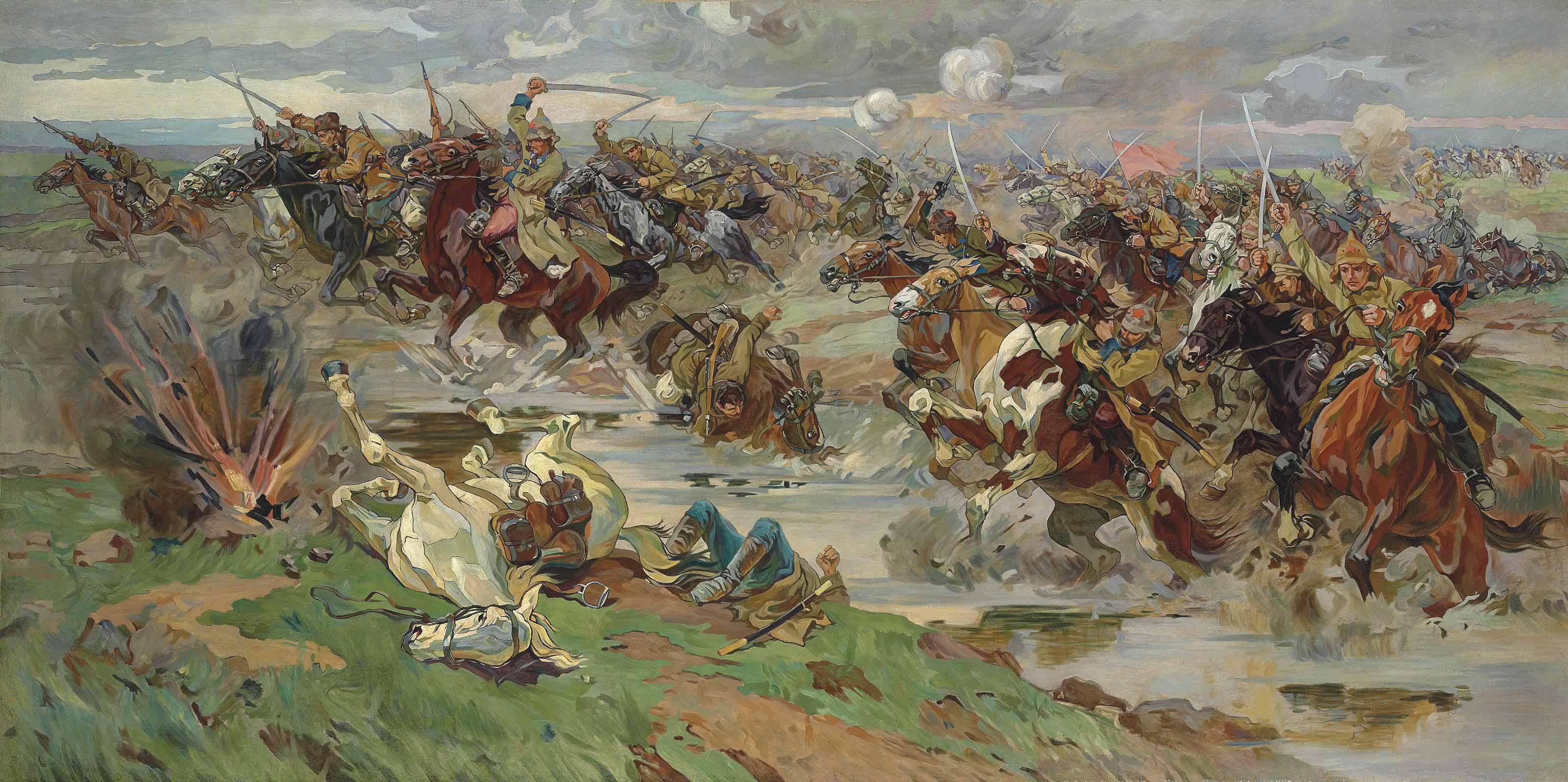 Nikolai Samokish - The Red Cavalry At Perekop