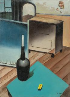 Nikolai Wassilieff - Recto: Interieur / Verso: Baumskizze