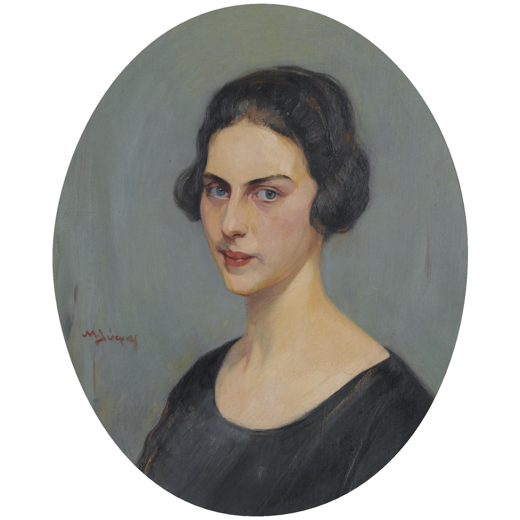 Nikolaos Lytras - Greek portrait Of A  Woman