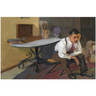 Nikolaos Lytras - Greek The Artist In His Studio