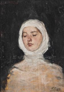 Nikolaus Gysis - Study Of A Veiled Woman