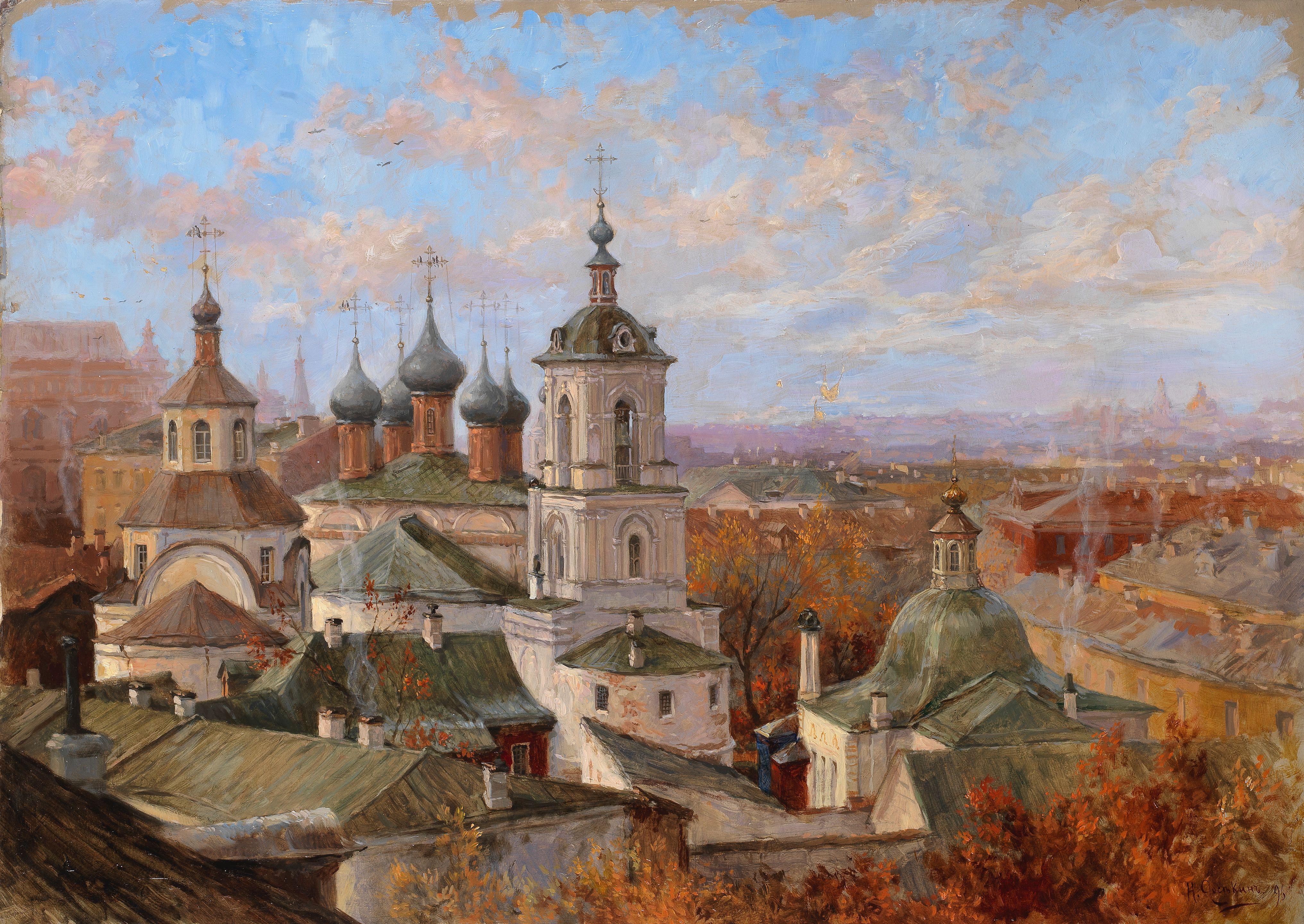 Nikolay Vasilievich Dosekin - View of The Chrysostom Monastery in Moscow