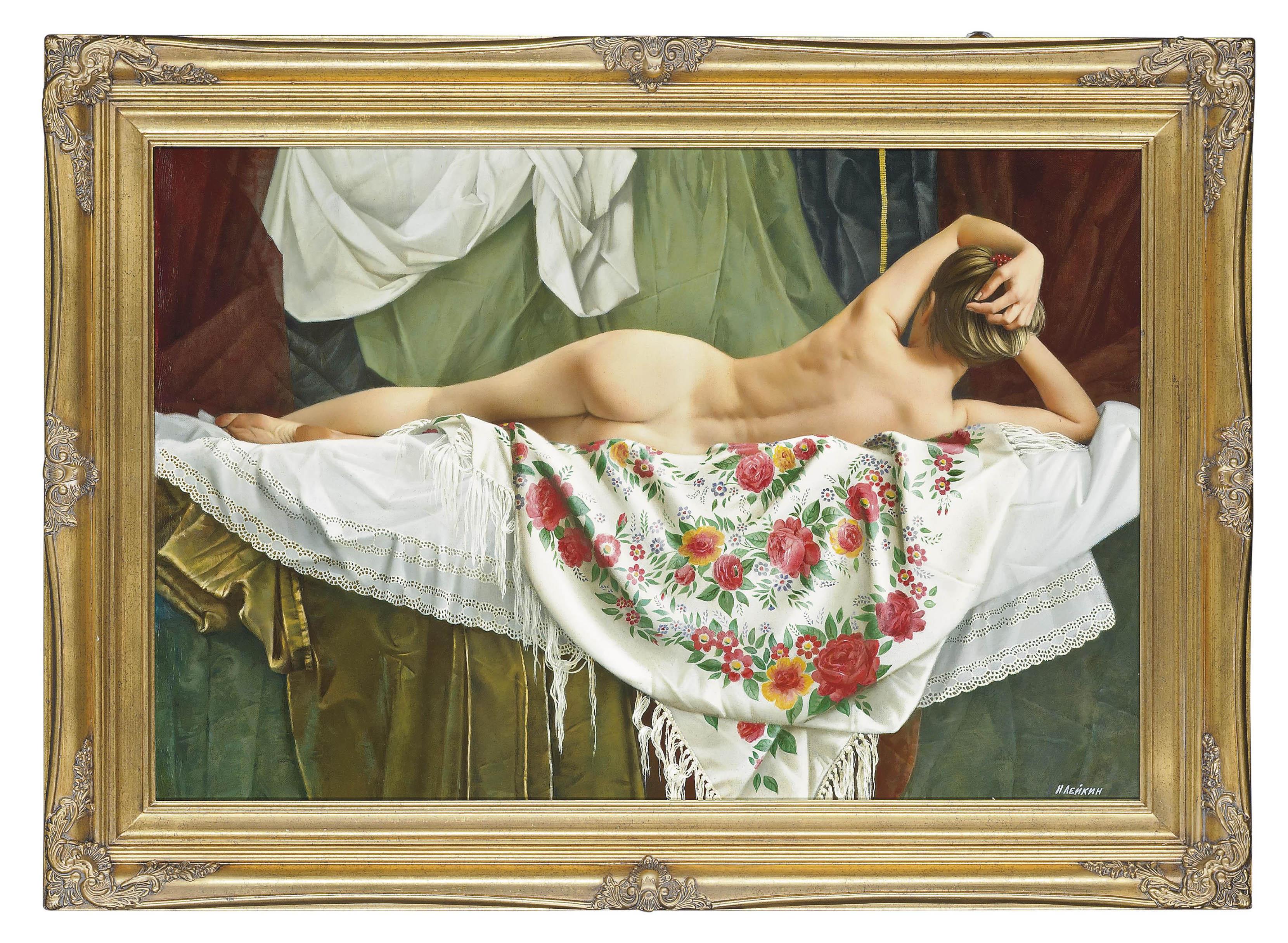 Nikolayi Leykin - Reclining nude