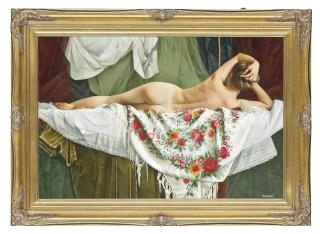 Nikolayi Leykin - Reclining nude