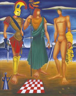 Nikos Engonopoulos - Greek Two Philosophers And A Soldier