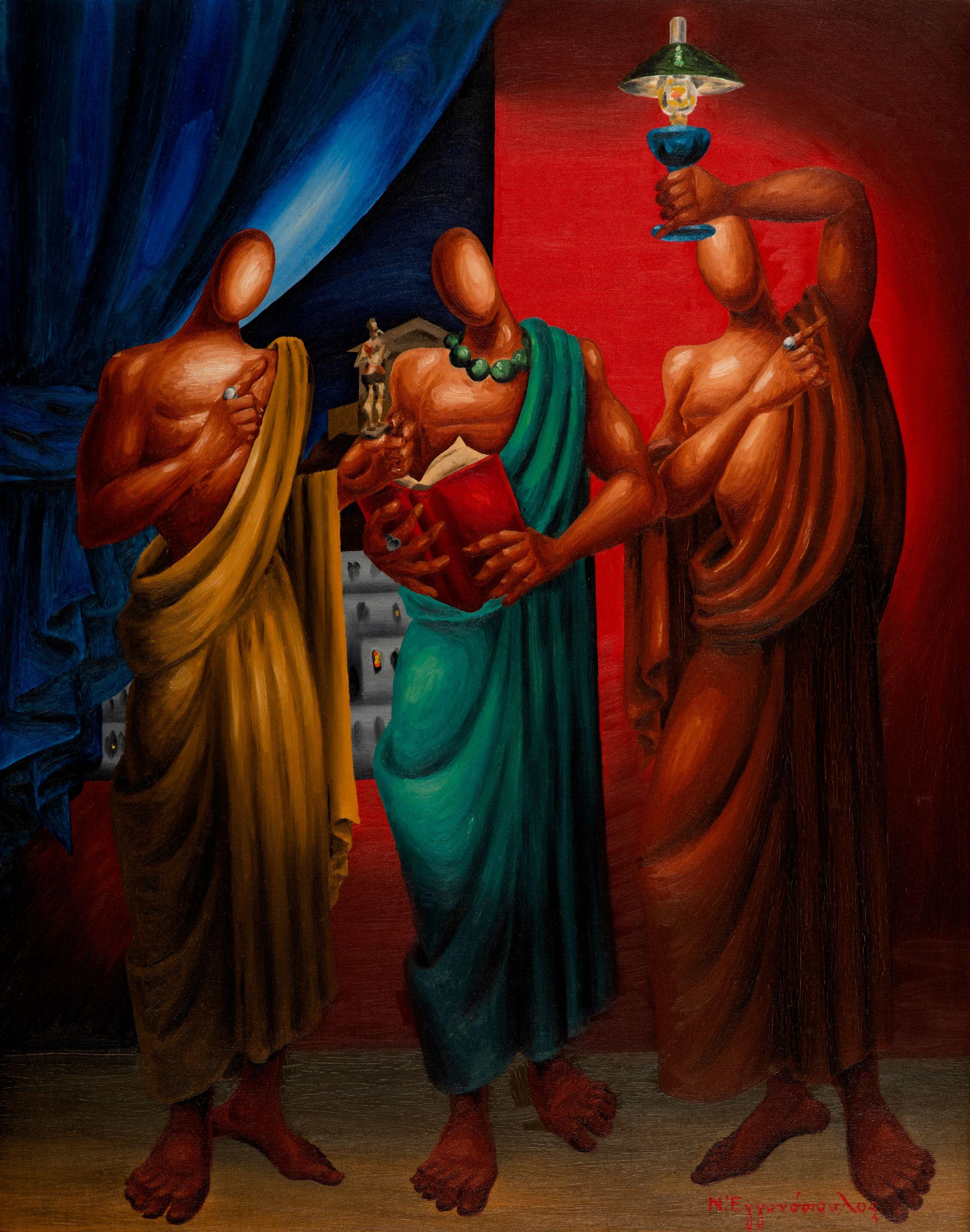 Nikos Engonopoulos - Scholiastes d\'un texte futur / Composition a la lampe