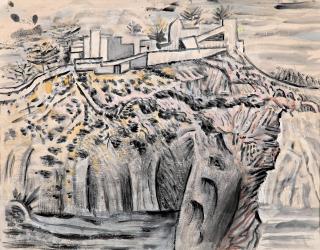 Nikos Hadjikyriakos-Ghika - Vue d\'Aedipsos