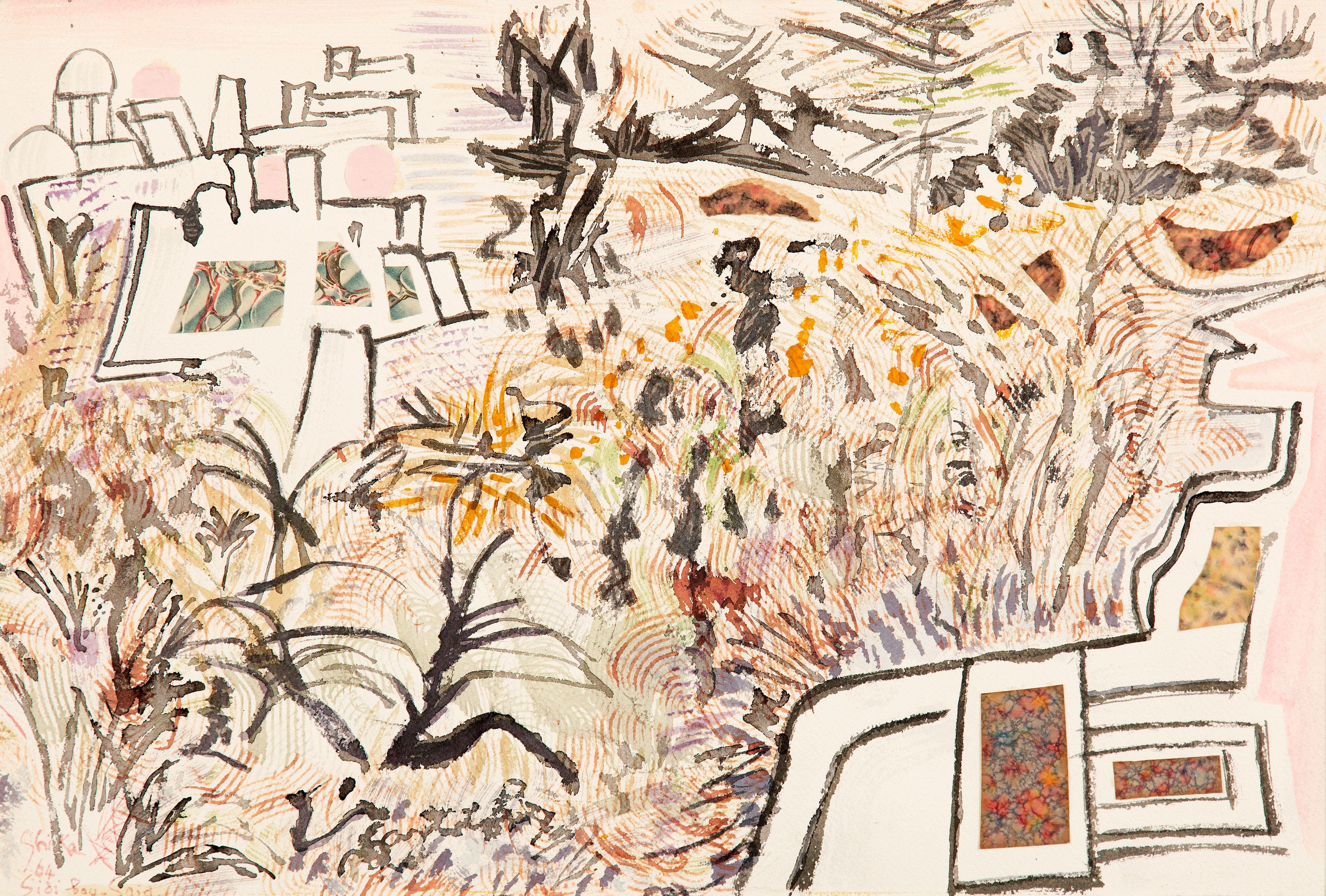 Nikos Hadjikyriakos-Ghika - Vue de la Tunisie