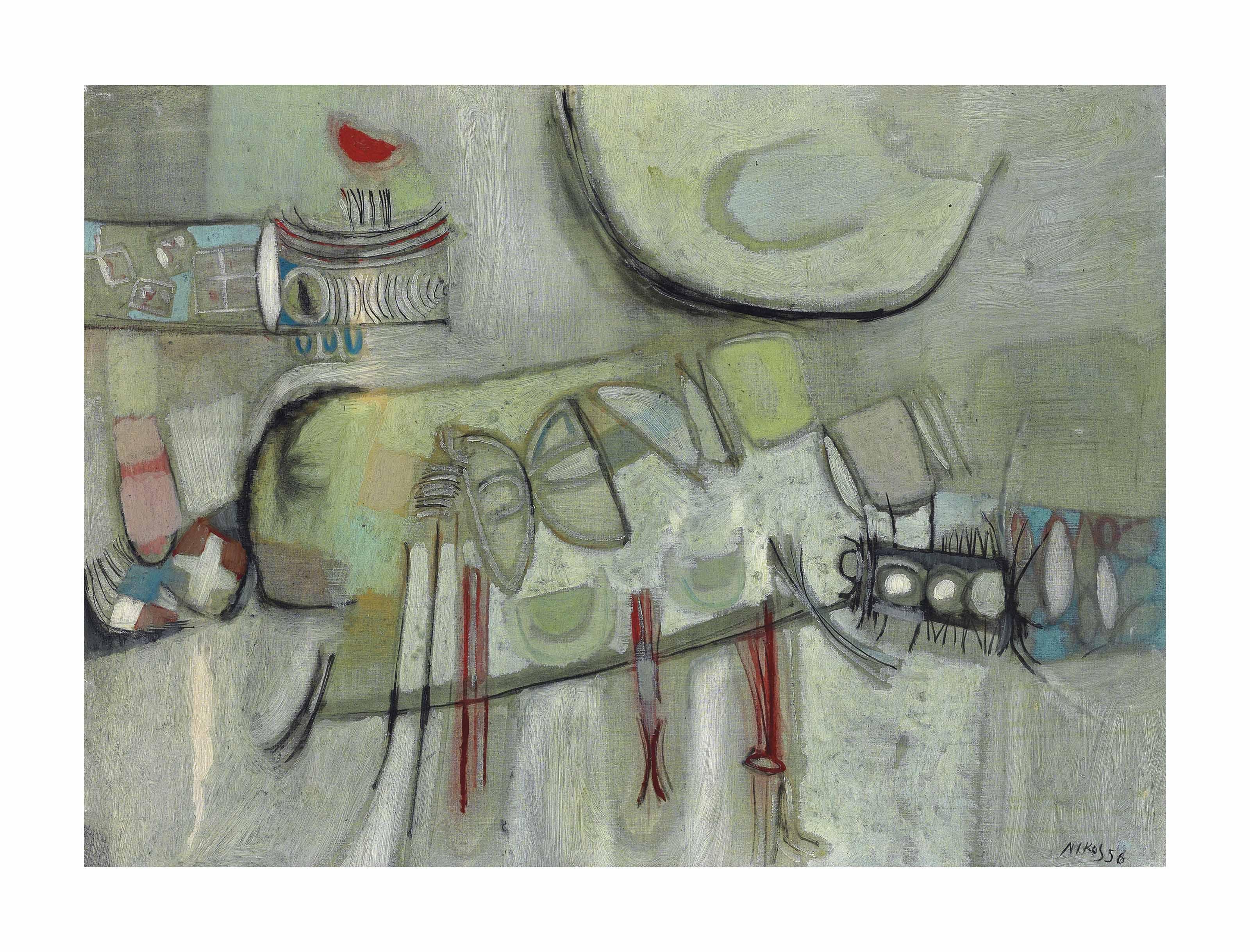 Nikos Kessanlis - Paesaggio azzurro