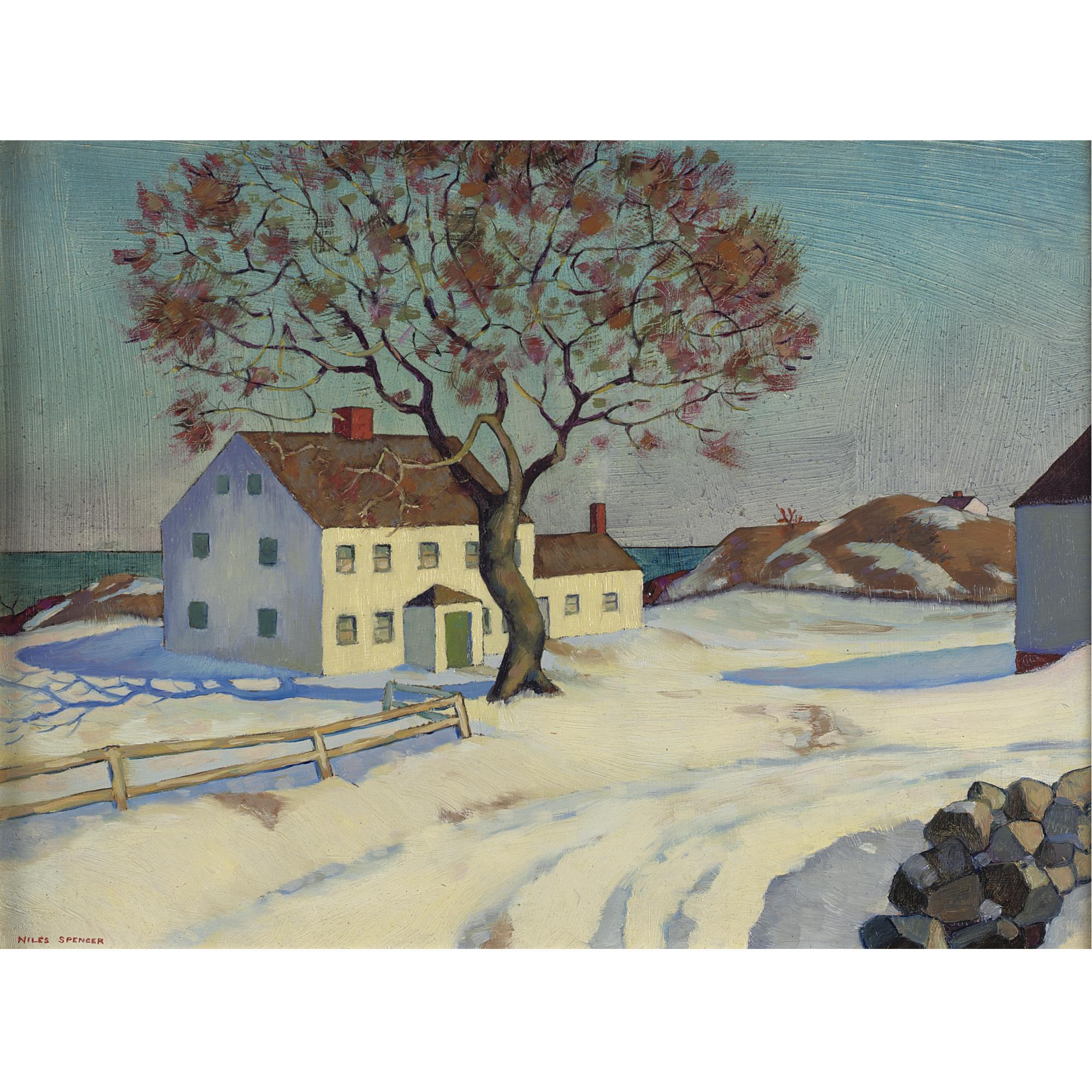 Niles Spencer - New England House In Winter