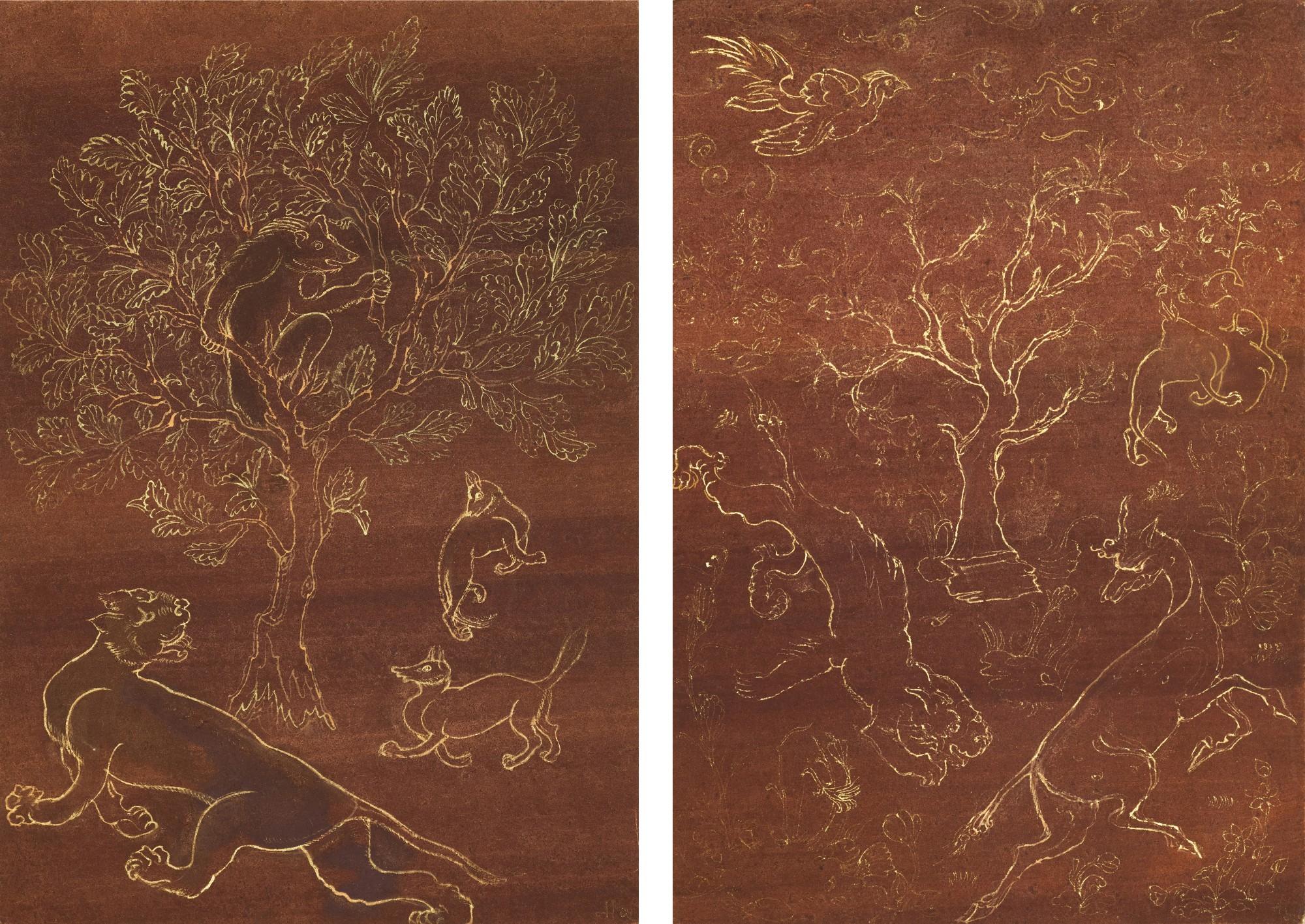 Nilima Sheikh - After Cover of a Divan of Shahi (Set of 2)