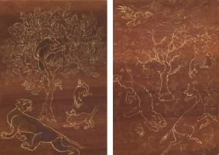 Nilima Sheikh - After Cover of a Divan of Shahi (Set of 2)