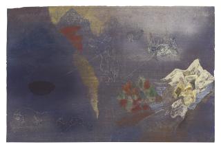 Nilima Sheikh - Untitled (Mountains And Mythological Figures)