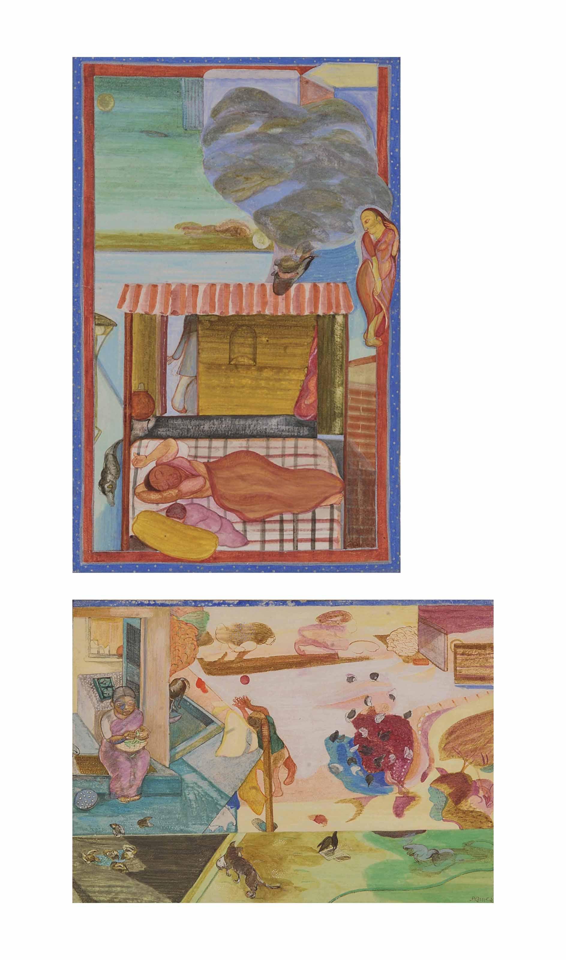 Nilima Sheikh - Untitled (Unfaithful Husband); Untitled (Midday)