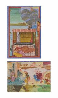 Nilima Sheikh - Untitled (Unfaithful Husband); Untitled (Midday)