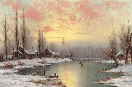 Nils Hans Christiansen - Skating At Sunset