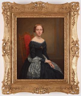 Nils Jakob Olsson Blommér - Portrait of Mathilda Lovisa Esberg (1827-1901), age 21.