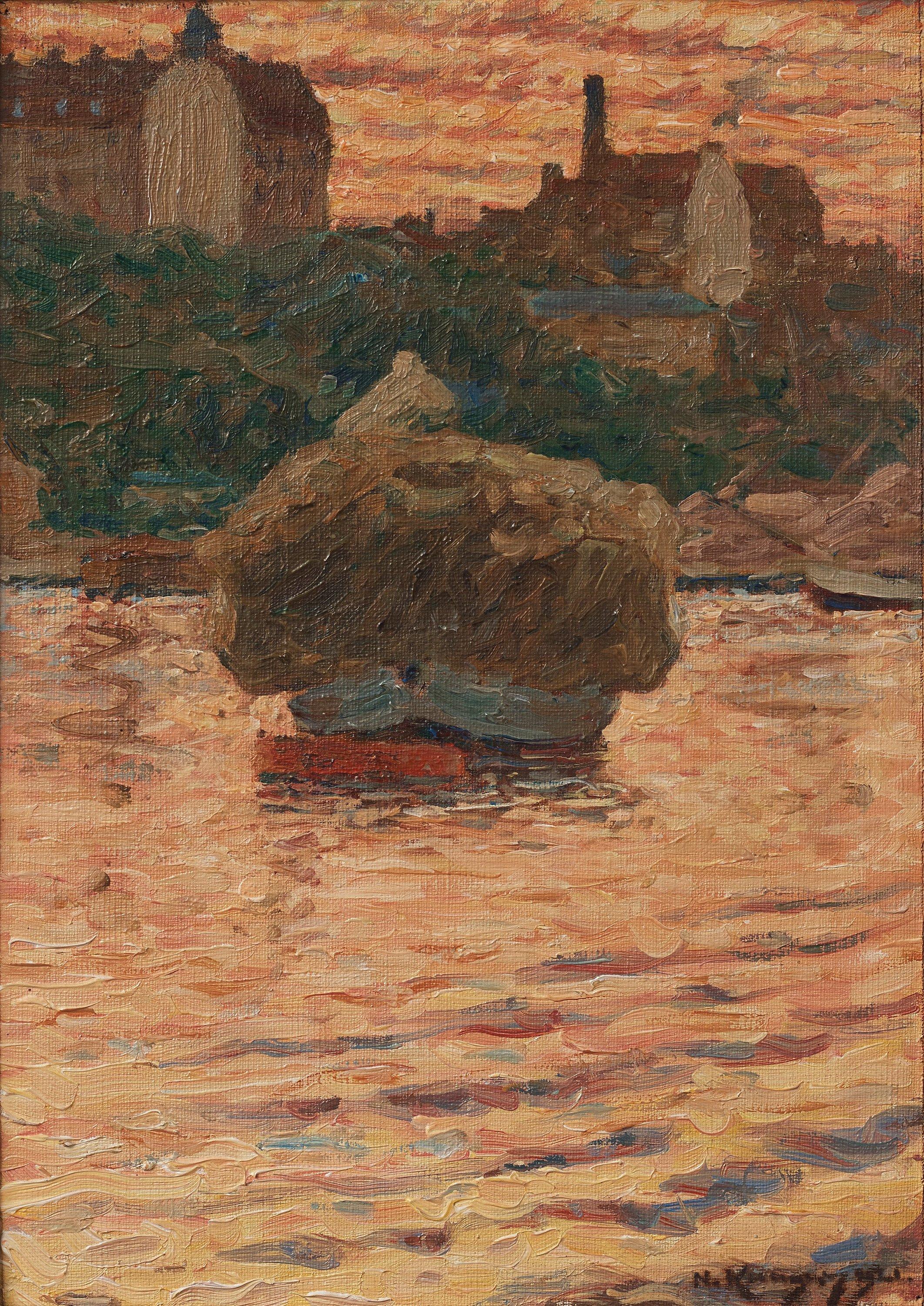 Nils Kreuger - A hay barge