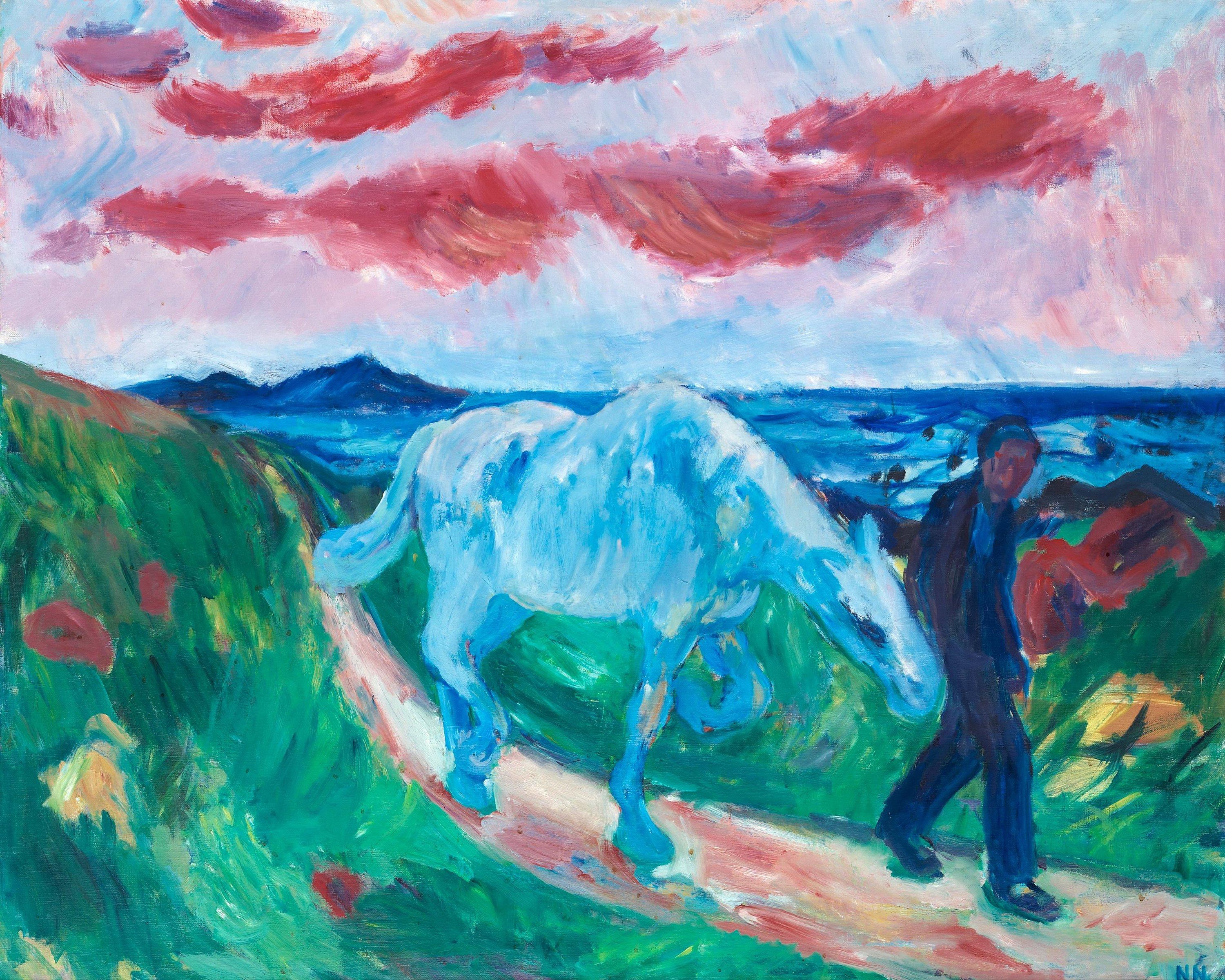 Nils Nilsson - Farmer leads a horse