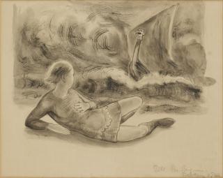 Nils von Dardel - Illustration till Tristans död