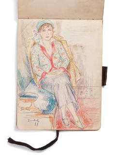 Nils von Dardel - Sketchbook, from trip to Hokkaido, Japan, 1917