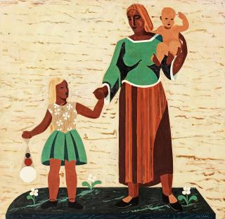 Nils Wedel - Mother with children