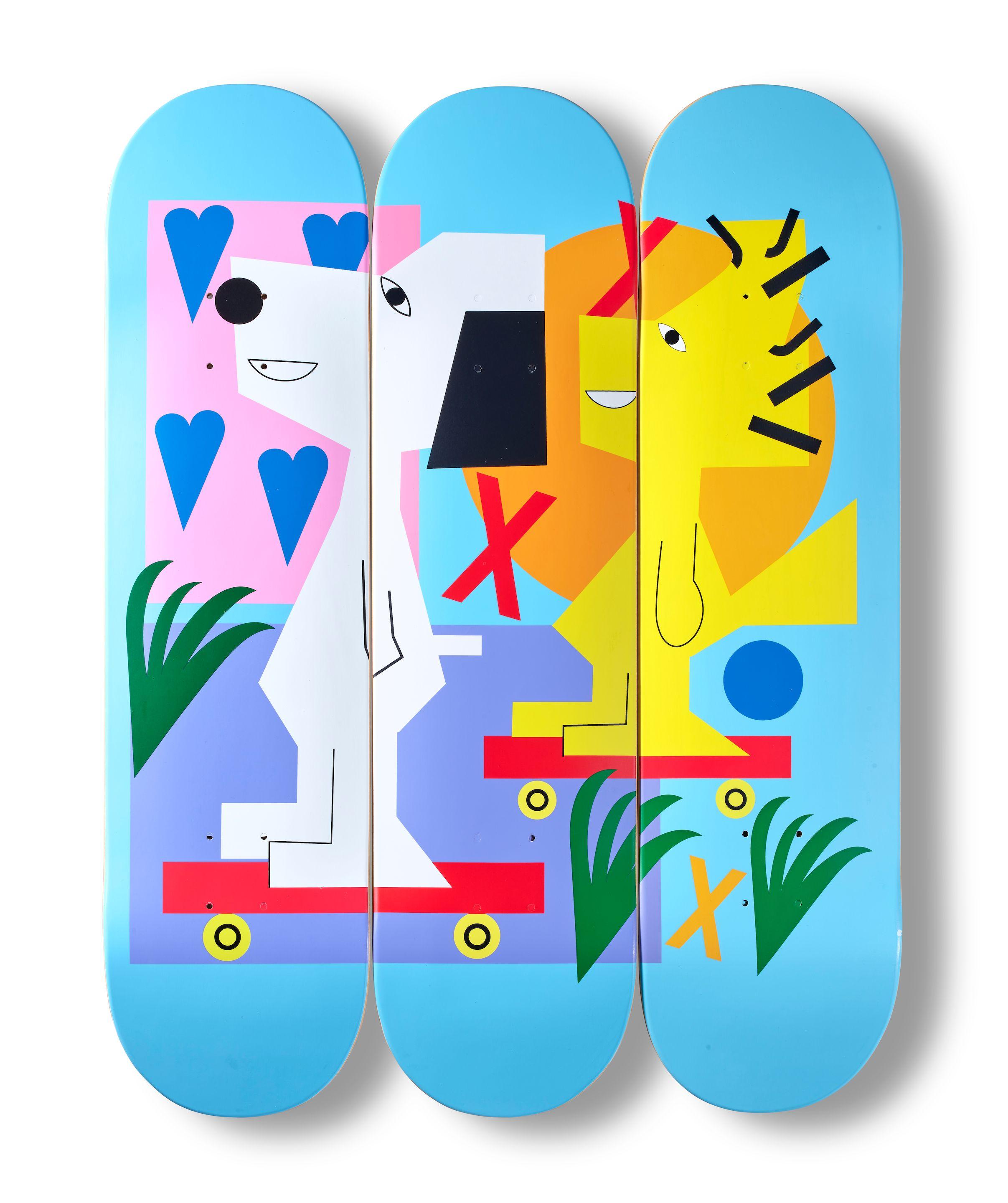 Nina Chanel Abney - Peanuts (Triptych)