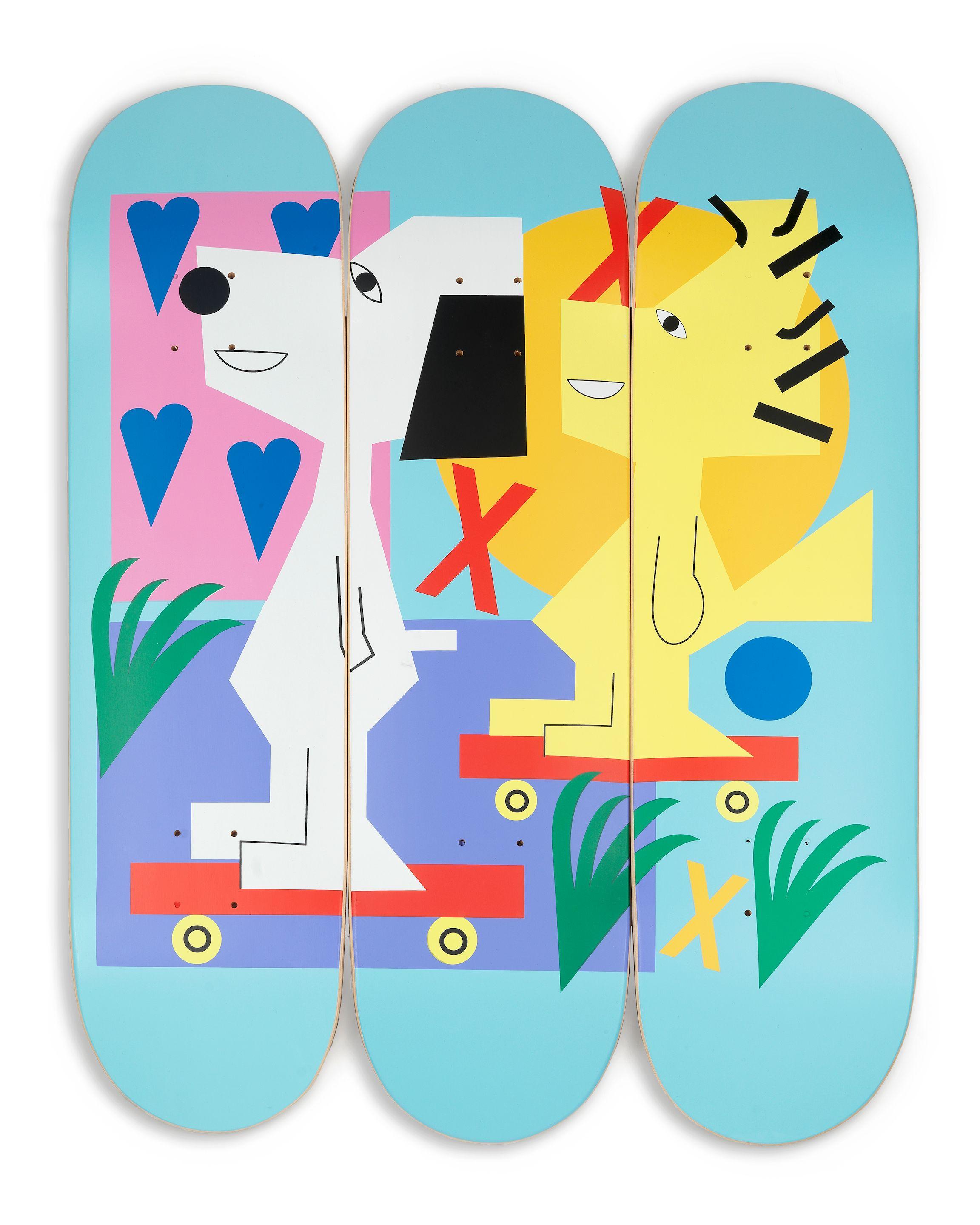 Nina Chanel Abney - The SkateRoom X Peanuts (Triptych)