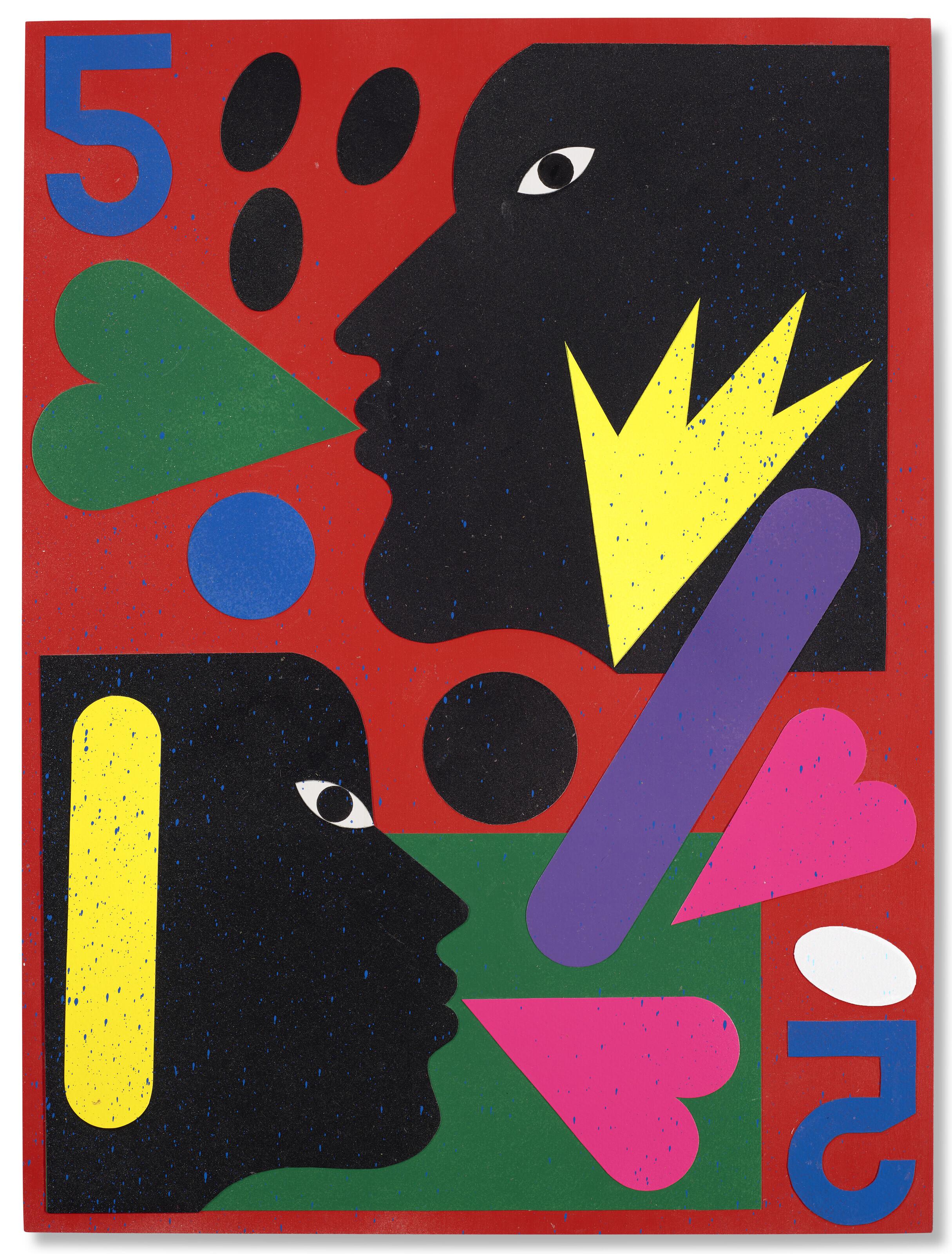 Nina Chanel Abney - Untitled (Black Love)