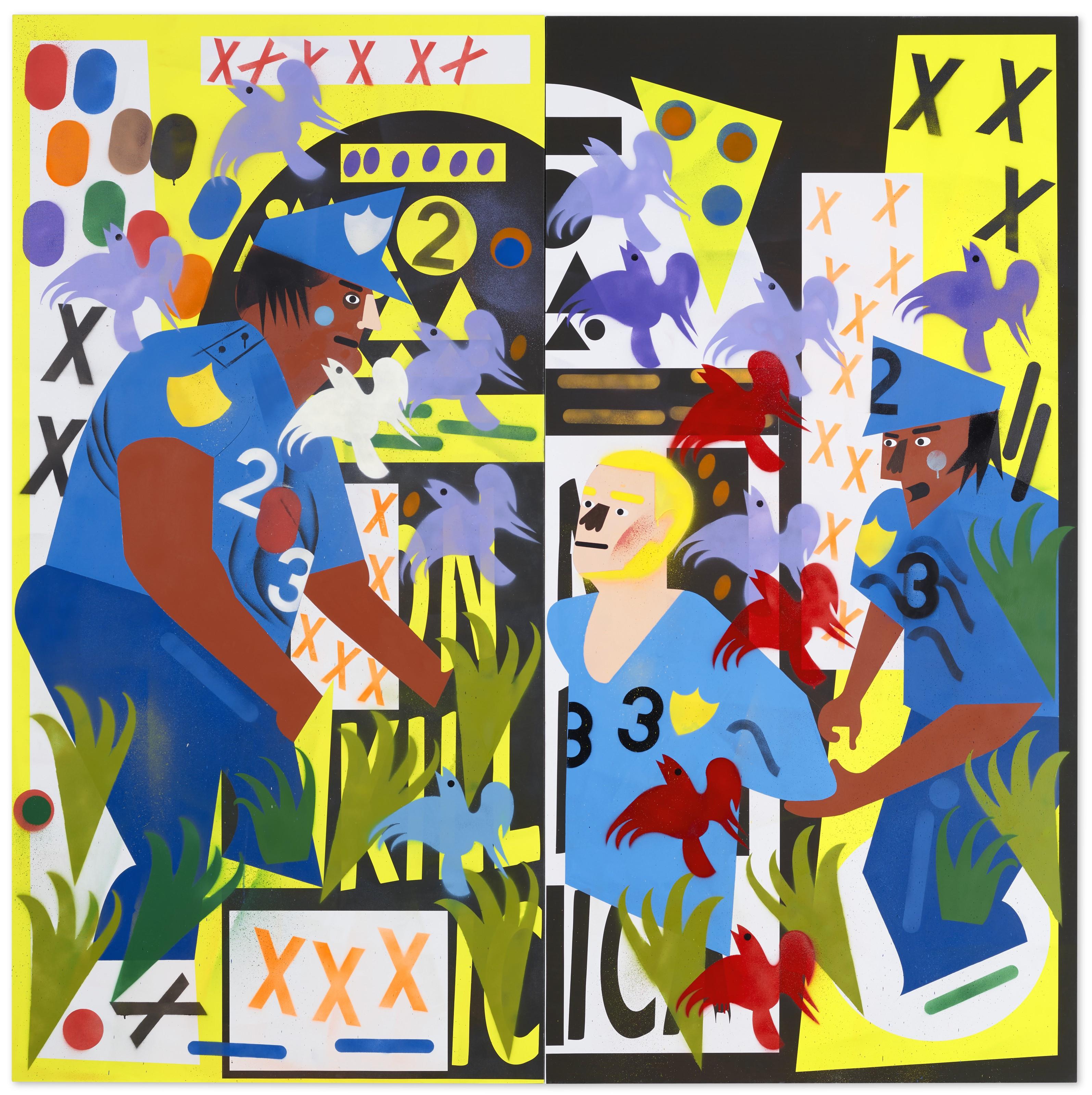 Nina Chanel Abney - Untitled (Xxxxxx)