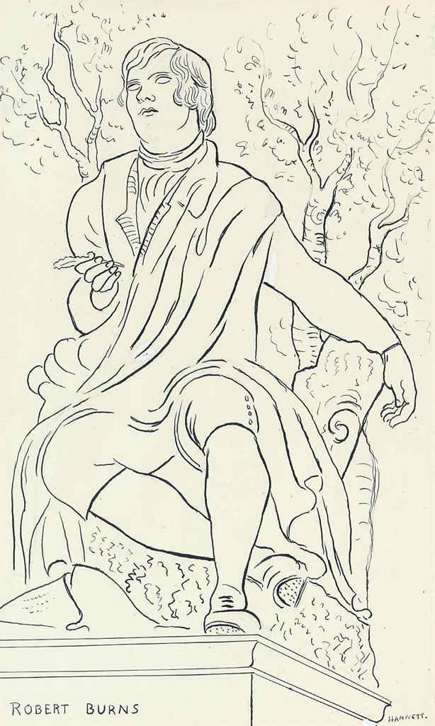 Nina Hamnett - Study of a statue of Robert Burns