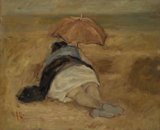 Nino Caffè - Donna sul mare