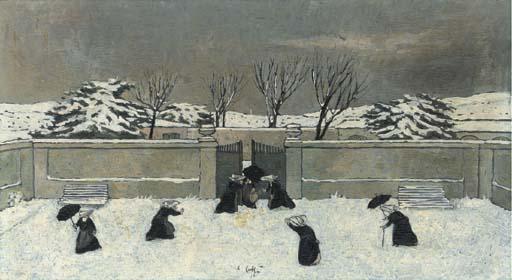 Nino Caffé - Monache sulla Neve