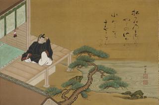Nishikawa Sukenobu - Poet on a veranda