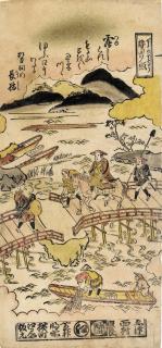 Nishimura Shigenaga - Seta no sekisho (Sunset at Seta)