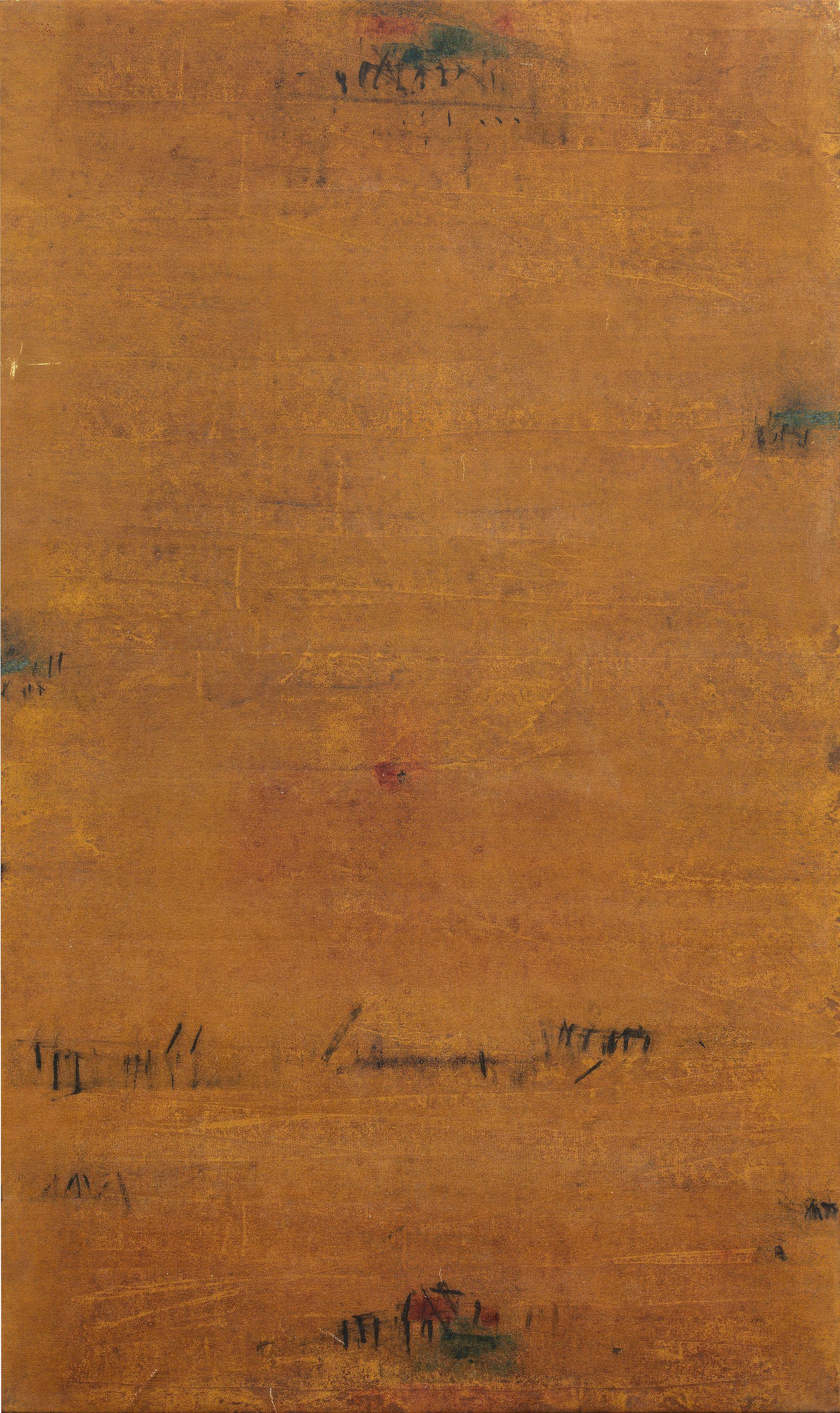 Nitin Dadrawala - Untitled (Yellow & Raw Umber)