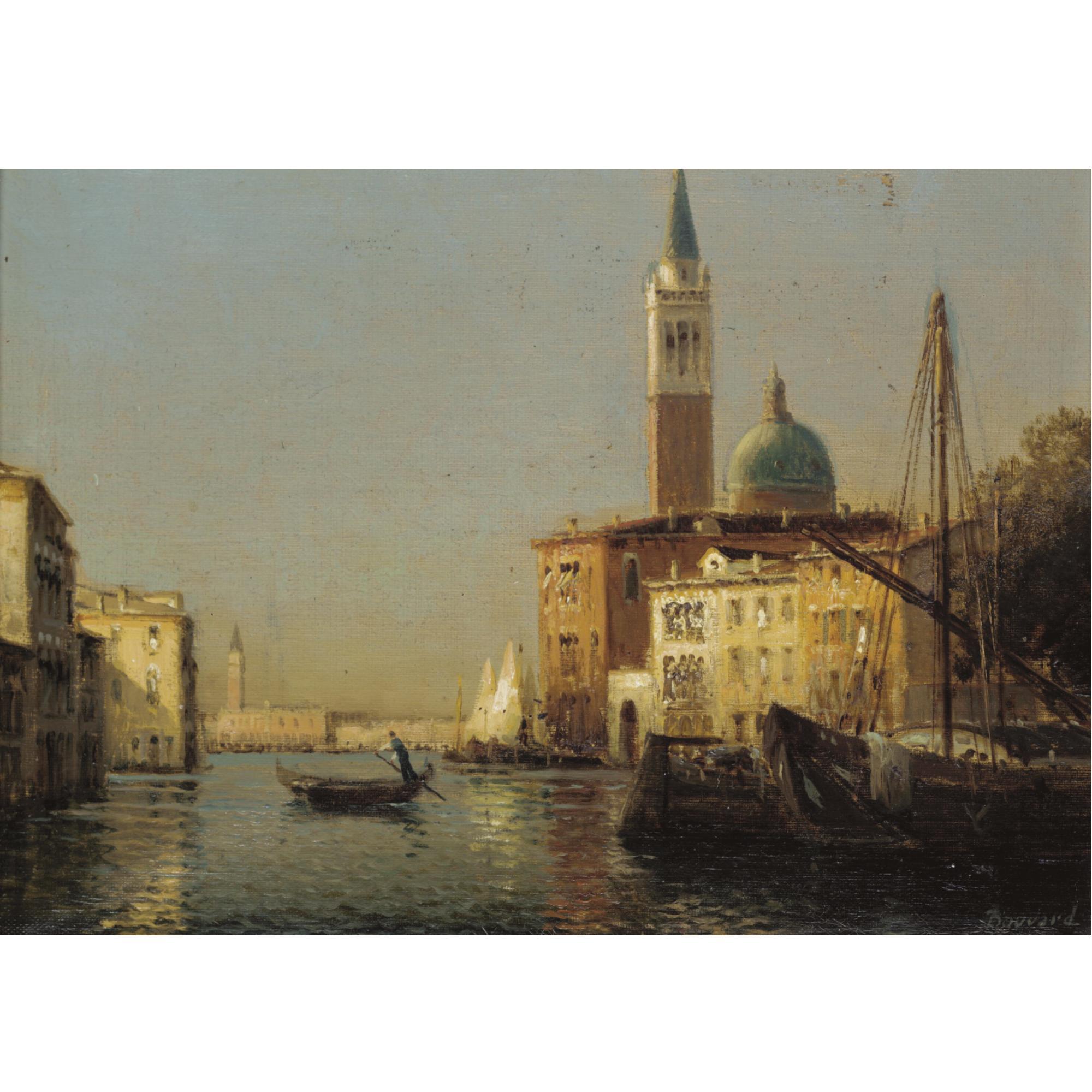 Noël Bouvard - The Venetian Lagoon With San Giorgio Maggiore And The Doges Palace Beyond