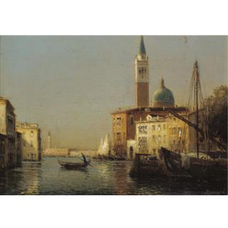 Noël Bouvard - The Venetian Lagoon With San Giorgio Maggiore And The Doges Palace Beyond