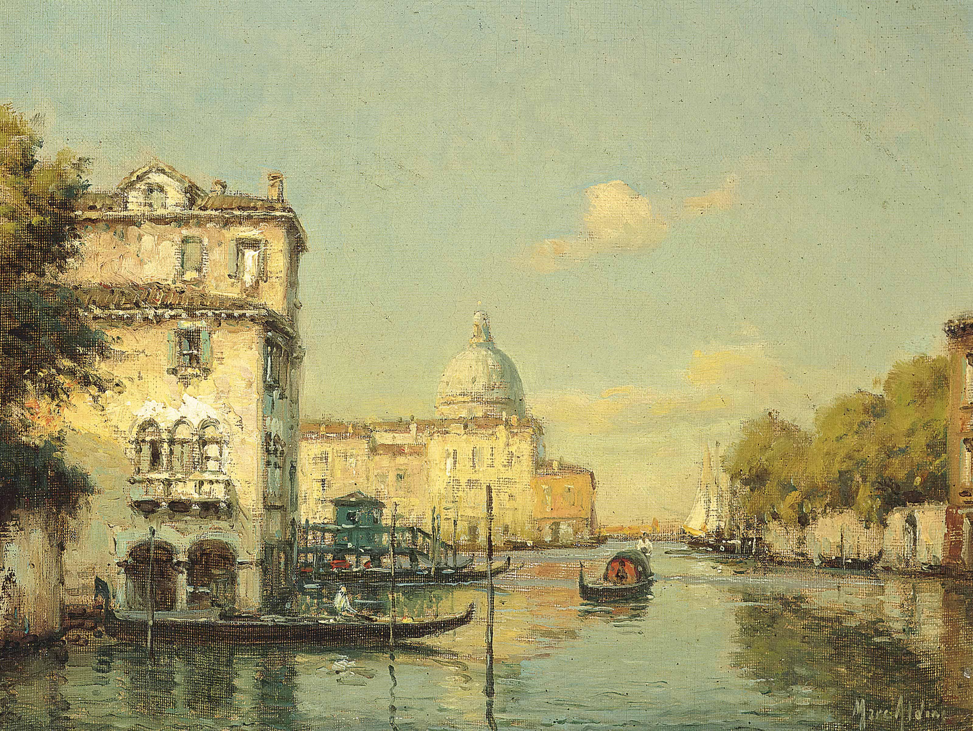 Noel Georges Bouvard - A Venetian Canal