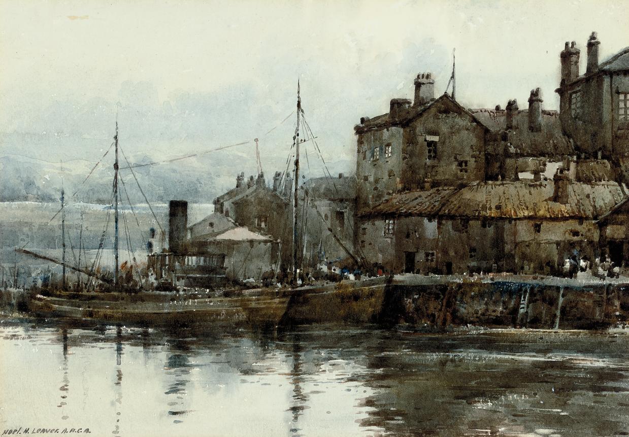 Noel Harry Leaver, A.R.C.A. - A Cornish fishing village