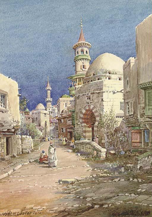 Noel Harry Leaver, A.R.C.A. - An Algerian Mosque (Illustrated); And A Street In Tunis