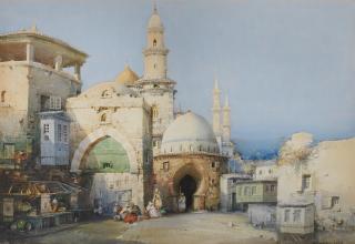 Noel Harry Leaver A.R.C.A. - Street scene in Algiers