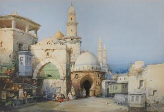 Noel Harry Leaver A.R.C.A. - Street scene in Algiers