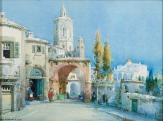Noel Harry Leaver - An Andalusian street scene