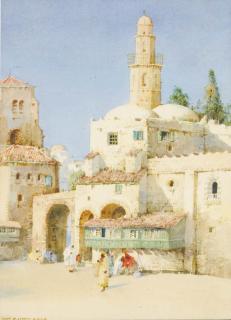 Noel Harry Leaver - Arabs before a mosque