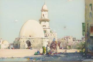 Noel-Harry Leaver - Marabout Au Chameliernoel Harry Leaver ; Marabout With A Camel Driver ; Signed Lower Right ; Watercolour On Paper