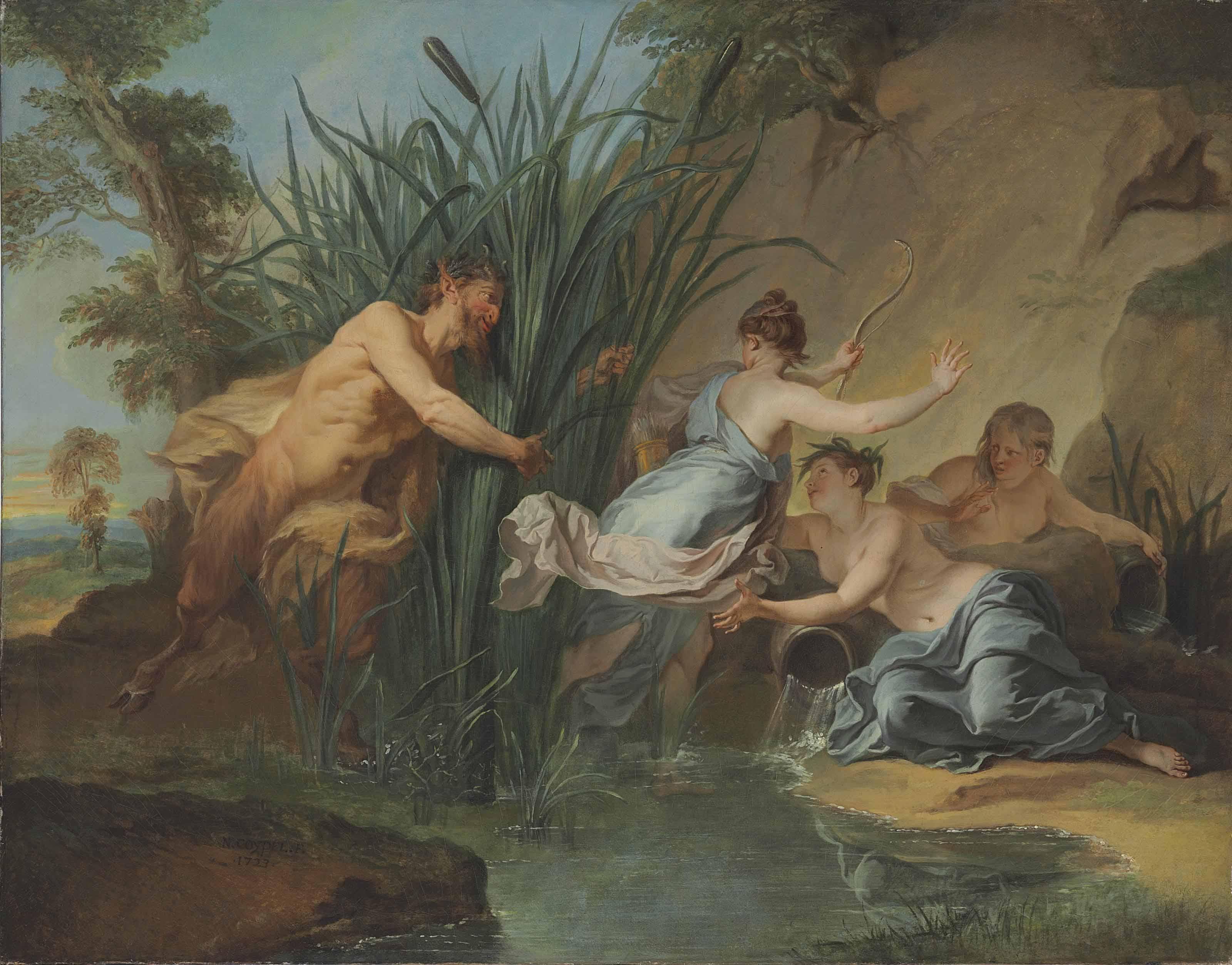 Noël-Nicolas Coypel - Pan And Syrinx