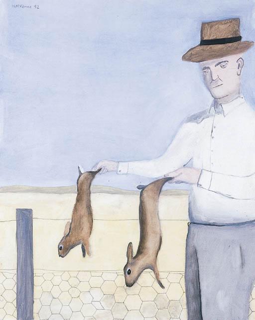 Noel Vincent Joseph Mckenna - Farmer With 2 Rabbits