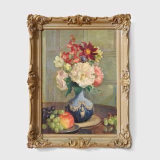 Nora Heysen - Still Life, Fruit and Flowers, 1955