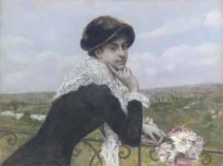 Norbert Goeneutte - Femme Au Balcon